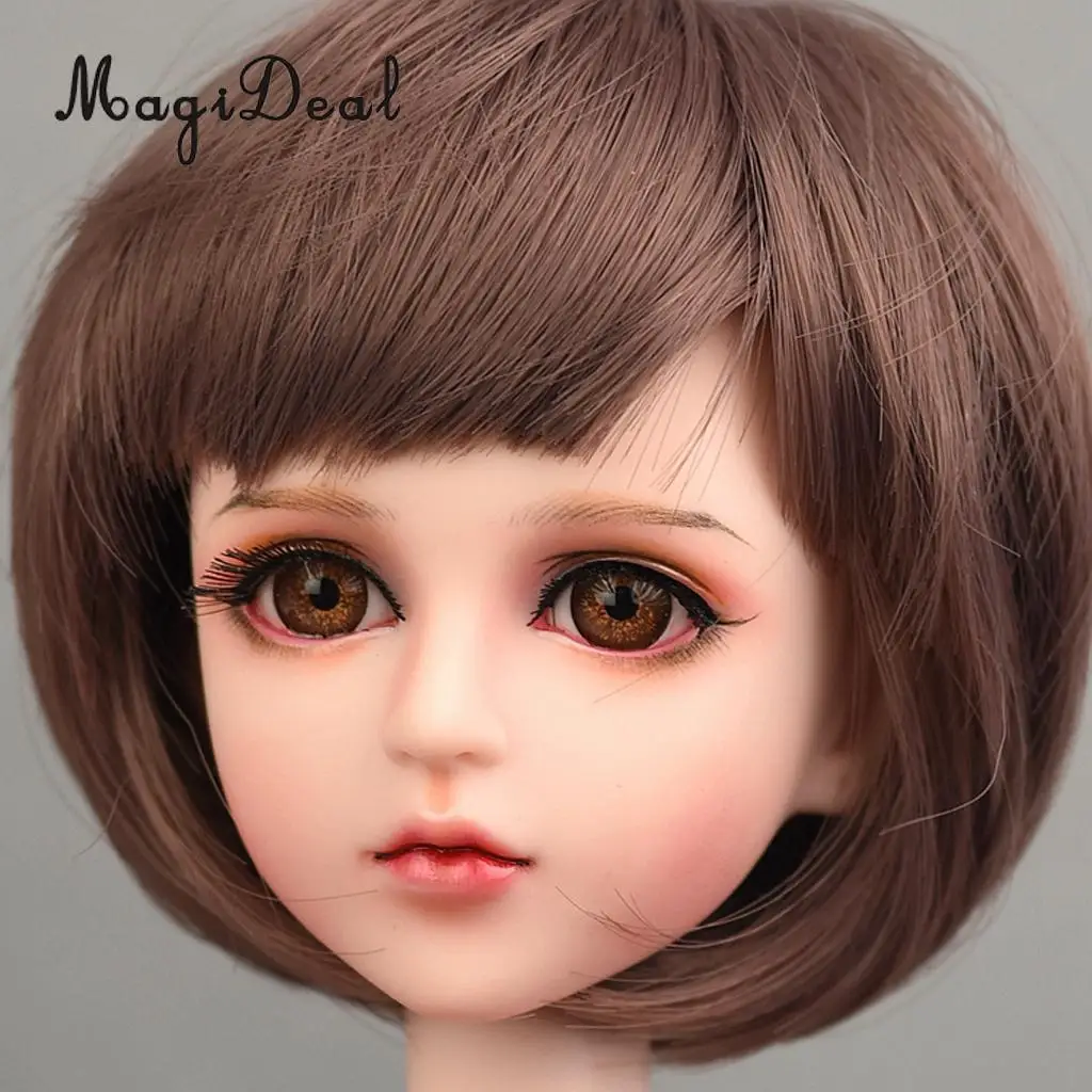 1/4 BJD DIY Custom Use - Safety Acrylic Eyes 14mm Eyeballs Brown Iris for Kurhn Dollfie MSD Doll Making Supplies