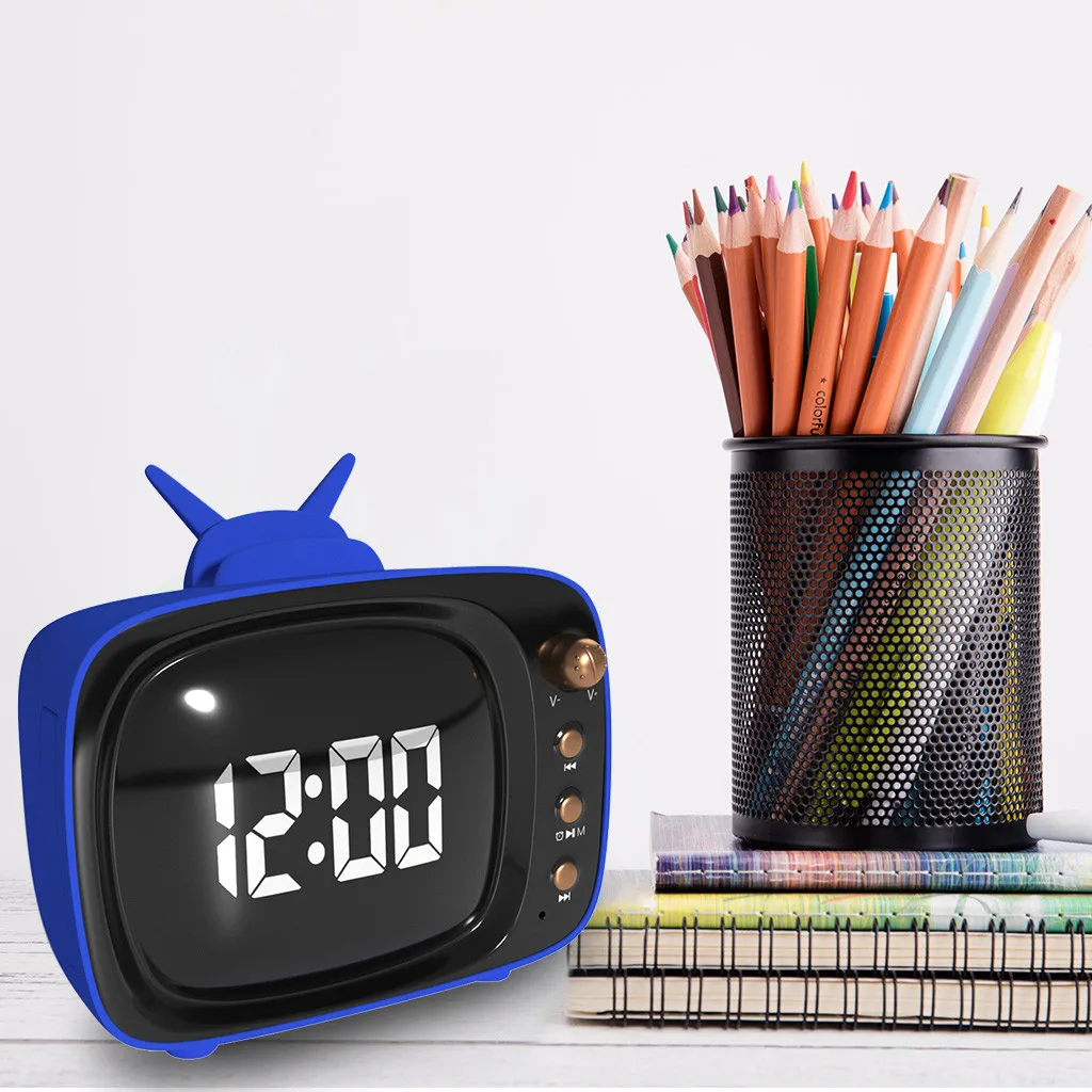 

Wireless BT 5.0 Speaker With Time display LED Digital Display Alarm Clock Fm Radio Support Tf Card Bedside Bed Spakers 718/