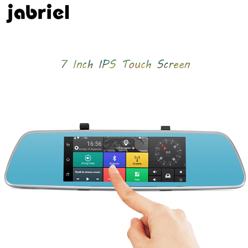 Автомобильный видеорегистратор Jabriel Android 3G Wi Fi 7 дюймов зеркало заднего вида