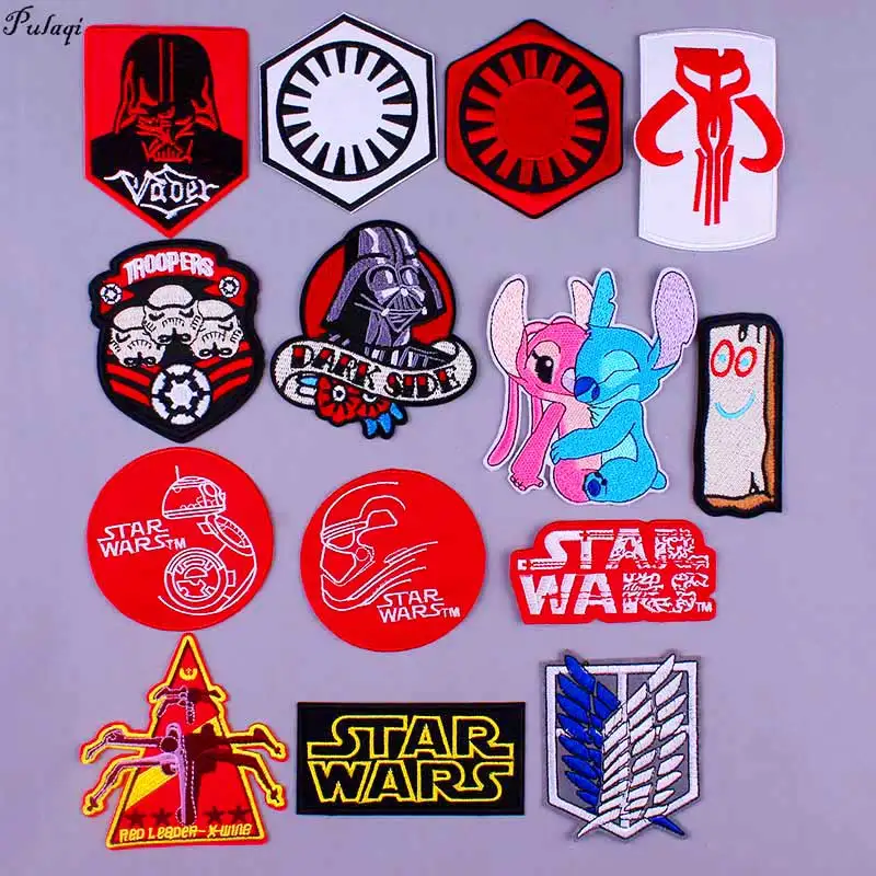 

Star Wars Patch Space Robot Embroidered Patch Ironing Stickers Badge Appliques Iron on Patches Stripes Apparel Accessories H