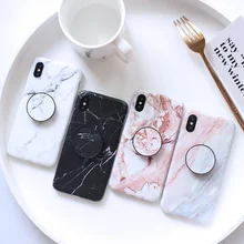 

Kickstand Marble Case For iPhone 6 6S 7 8 Plus X XS Max XR Silicone Phone Case Cover Luxury Sticky Holder For iPhone 10 6 S Case