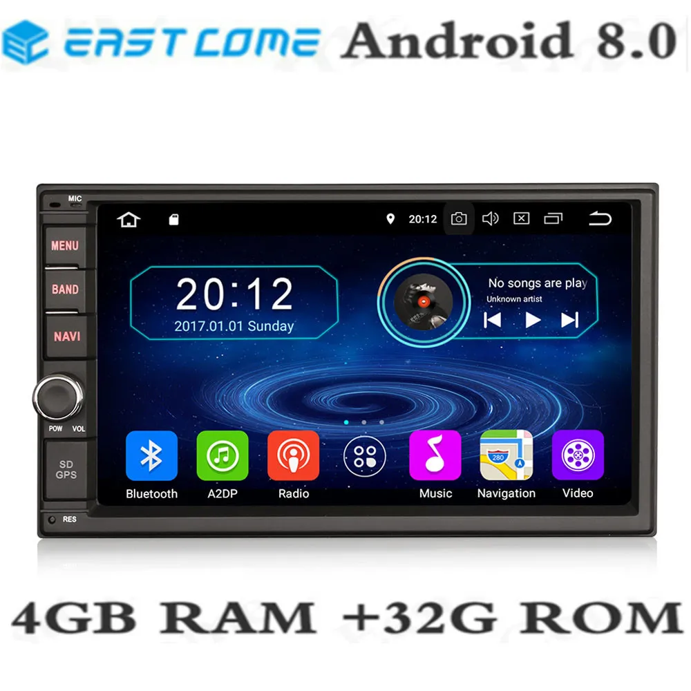 

4GB RAM 32GB ROM Octa Core Android 8.0 Universal Central Multimidia Double 2din 2 din Car Radio DVD Player GPS Navigation