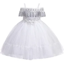 Цветок девушки мечтают свадебный цветок Детские вечерние Pengpeng платье девушка участвующих в Евхаристия кампус вечерние блестящие платья