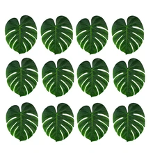 24 шт Искусственные тропические Пальмовые Листья черепаха лист имитация лист для Гавайские вечерние джунгли пляж тема украшения для вечеринки сделанные своими руками, W