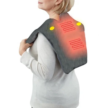 

Electric Massager Shawl USB Far infrared Heating Neck/Shoulder Vibrating Therapy Flannel Vibration Heating Pad Circulation