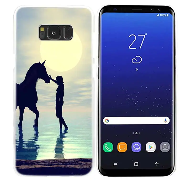 Чехол с изображением лошади для samsung Galaxy S8, S9 Plus, S4, S5, Mini, S6, S7 Edge, прозрачный жесткий пластиковый чехол из поликарбоната, чехол для телефона, Fundas Capa - Цвет: 04