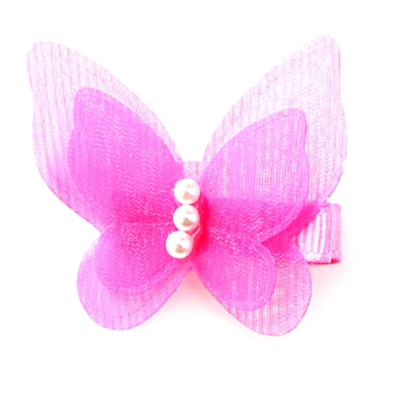 5 Pcs/lot Imitation Pearls Bow Butterfly Hair Clips Girls