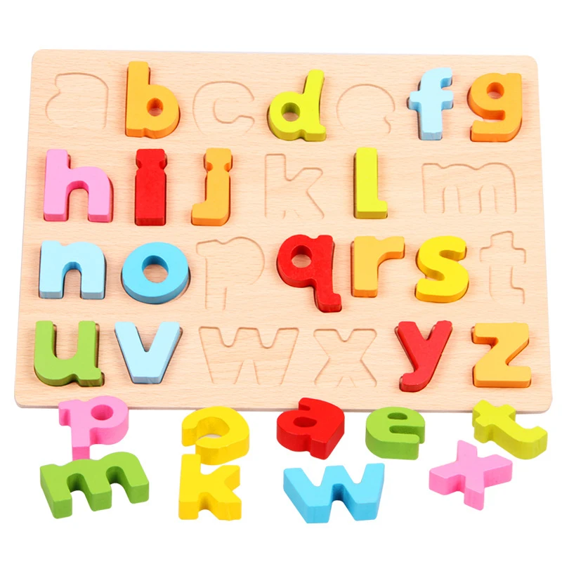 Развивающие игрушки деревянные английские алфавиты головоломки детские игрушки цифровая доска обучения Развивающие игрушки для малышей