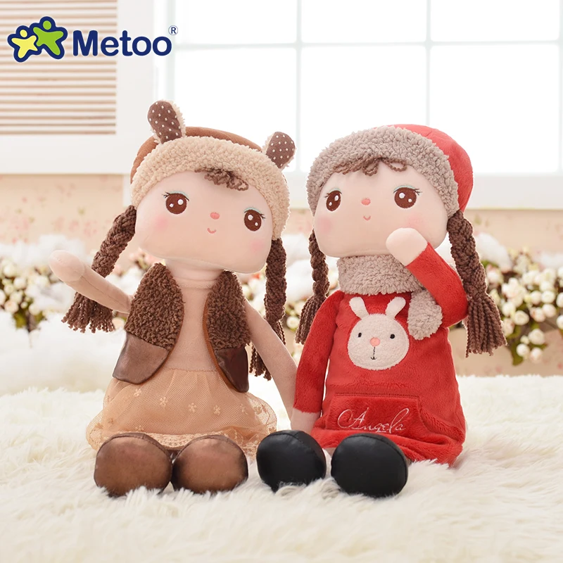 

Plush Sweet Cute Lovely Stuffed Baby Kids Toys for Girls Birthday Christmas Gift 10.5 Inch Angela Winter Edition Girl Metoo Doll