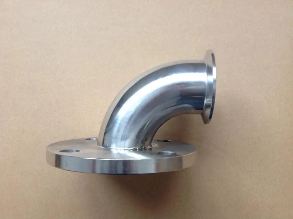 Quick fitting flange straight pipe / quick fitting flange bend / side