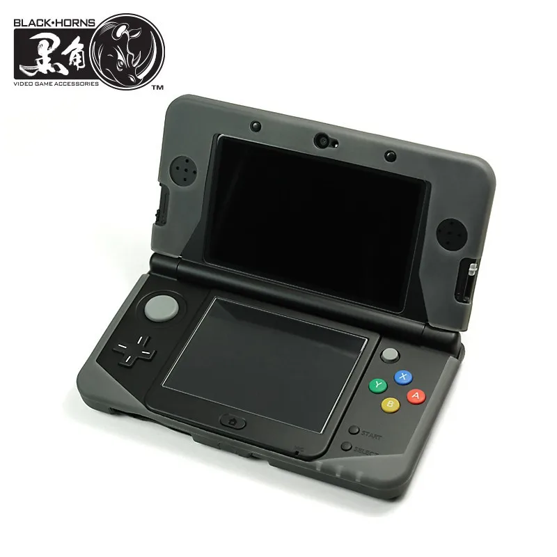 Игровые аксессуары Мягкий Силиконовый каучуковый гель чехол для nintendo New 3DS(черный или белый на выбор)+ вытягивающийся кабель питания