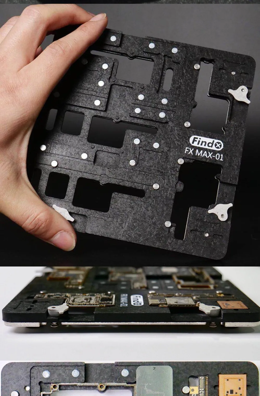 UANME телефон Ремонтный комплект материнская плата приспособление для iPhone X XS XMAX процессор чип Ремонт Инструменты PCB Держатель джиг с магнитом хорошая стабильность