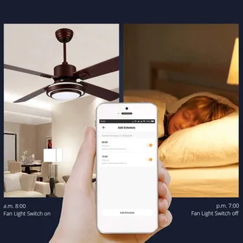 

Switch Touch Alexa Fan Light Smart Switch US Standard Voice Control APP Remote Controlling Intelligent Home Fan Light