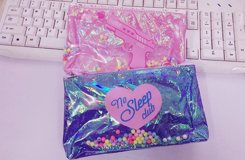 المرأة لطيف السفر التجميل أكياس للماء الفتيات PVC ماكياج فرش أدوات الزينة المنظم الحقيبة السببية المكياج الجمال حالة مربع