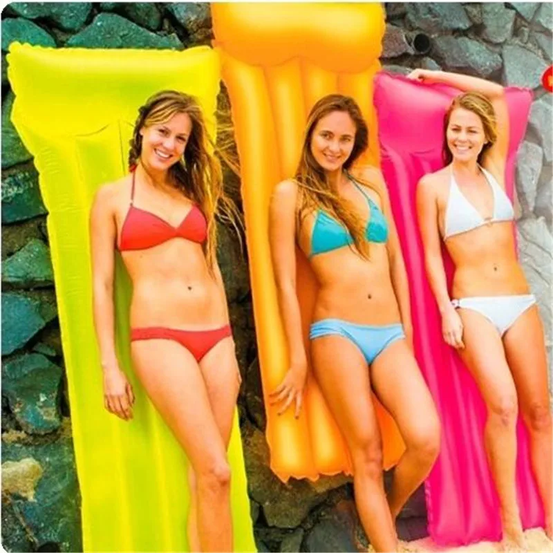 Inflatable Swimming Float Bed Mat  Fluorescent Pool Float for Adult Tube Raft Kid Water Sports Game (2)