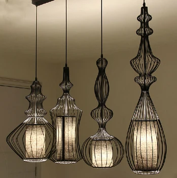 

Showcase Hotel Bar Retro Aristocrat Magnates Iron Birdcage Pendant Light