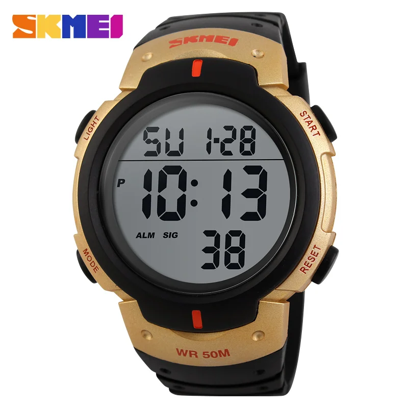 SKMEI Brand Men Sports Watches Swim 50m Waterproof Digital LED Military Watch Clock Male Electronics Wristwatches Reloj Hombre 