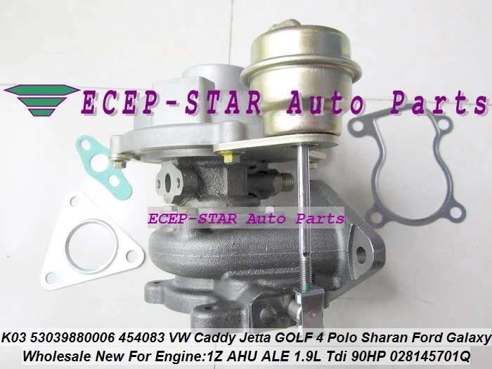 Бесплатная доставка турбо K03 53039880006 454083 0002 028145701Q для Ford Galaxy VW Caddy II GOLF 3 4 1Z ALE AHU 1.9L TDI