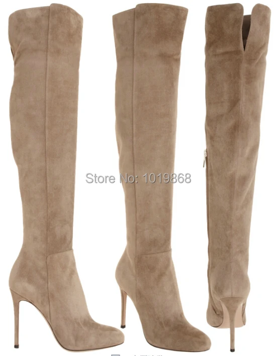 tall suede boots with heel