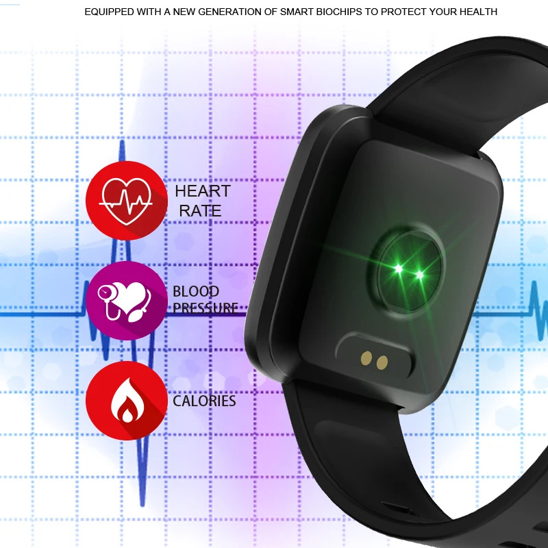 Greentiger S7, умный Браслет, пульсометр, измеритель артериального давления, напоминание о звонках, фитнес-трекер, водонепроницаемые Смарт-часы, Android IOS