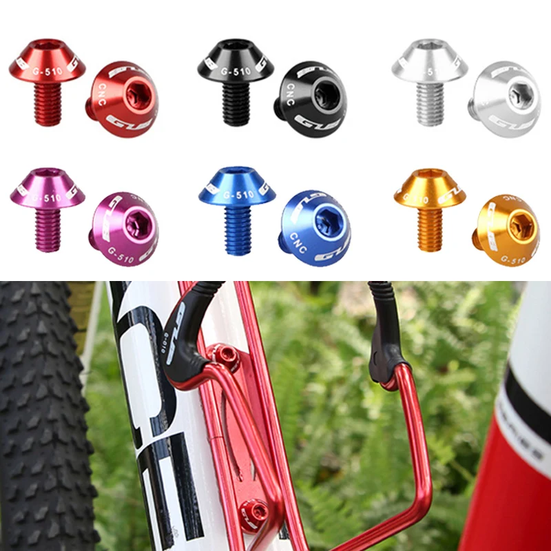 Bike Cycle Cycling Purple 4 Pack of Water Bottle Cage Bolts Alloy 