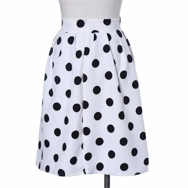HOT sell Fashion 2018 Summer style skirts womens Casual Bodycon Polka Dot Umbrella Skirt Retro Puff Skirts Femme Saia Y05#N (1)