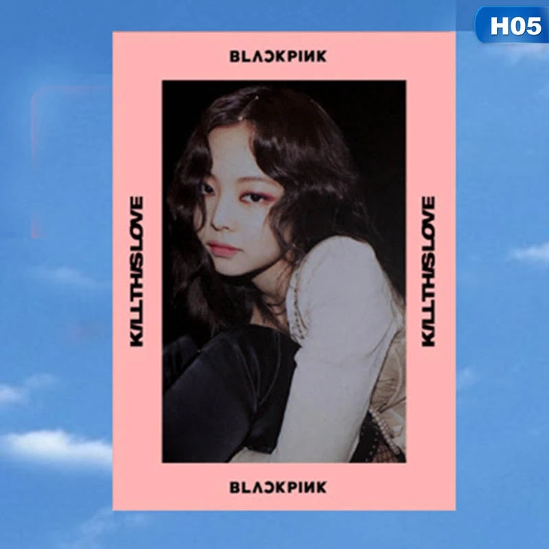 1 шт. Kpop Blackpink Kill This Love Photo Stikcy Card Jennie Lisa HD Фотокарта наклейка альбом карты с кристаллами наклейка