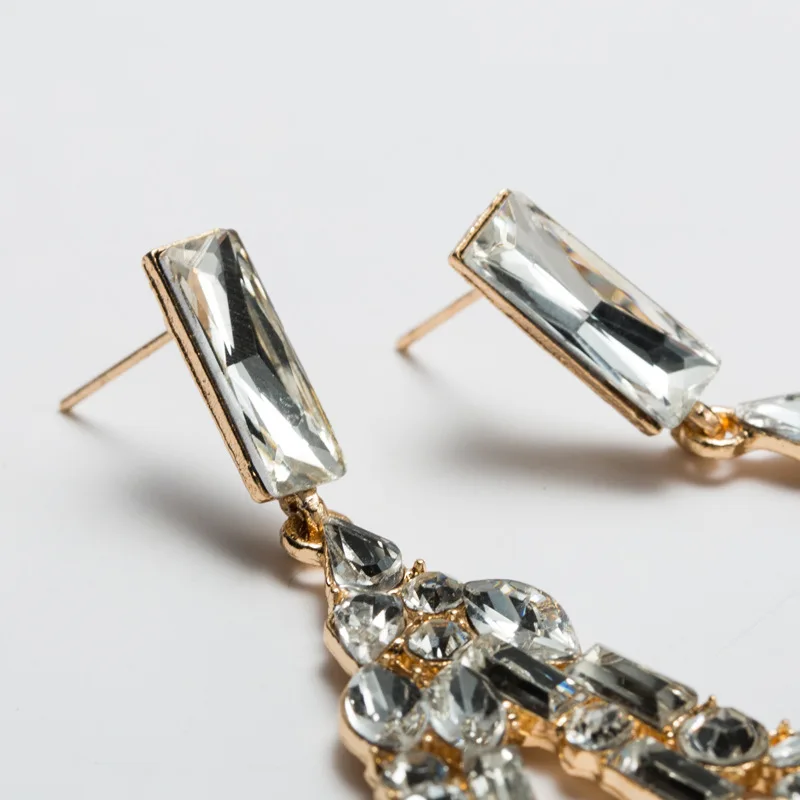 LEADERBEADS 2019 женские роскошные полностью хрустальные висячие серьги с большой