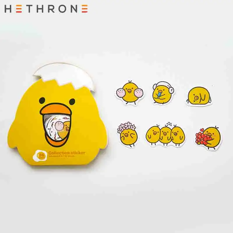 Hethrone креативный милый мультяшный животный прозрачный ПВХ стикер для учётной