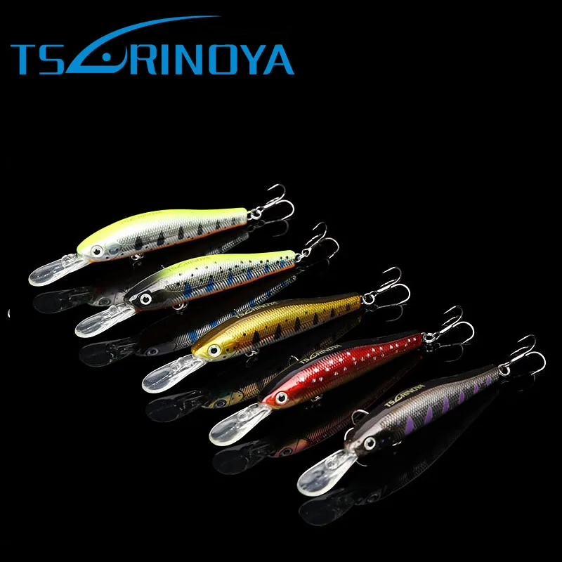 

Tsurinoya 1pc Artificial Fishing Lure with 2 Fishing Hooks 65mm 5.5g 3D Simulated Fishing Eyes Magnet Centrifugal Minnow Bait