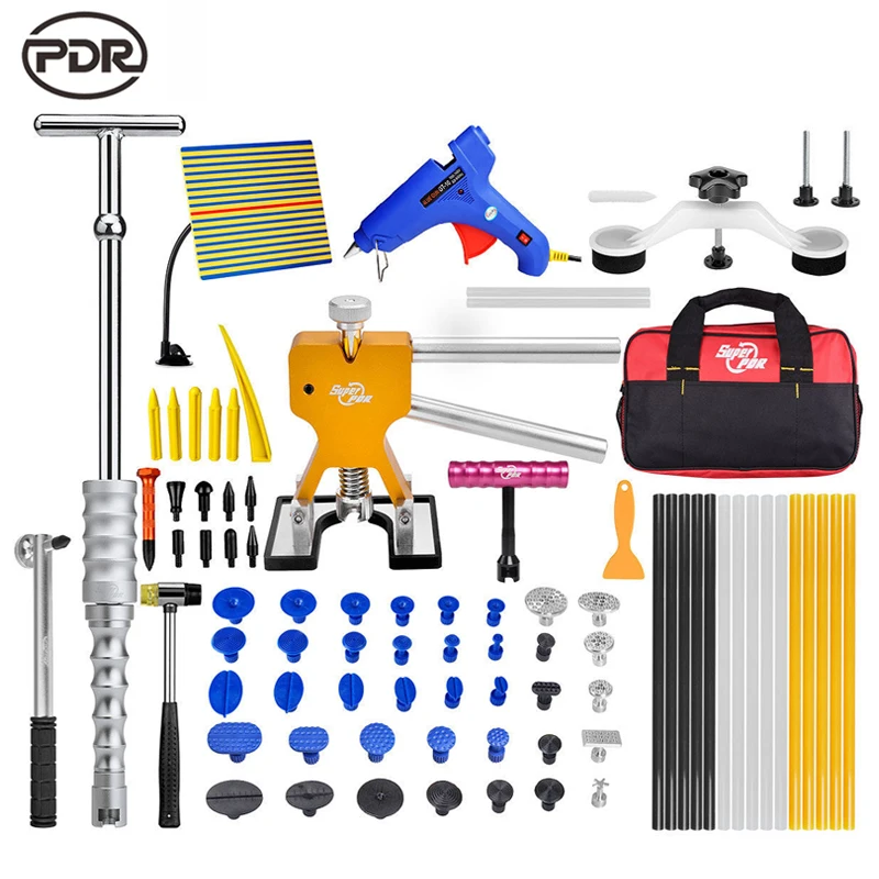PDR Tool Kit Paintless Dent Repair Dent Lifter Dent Puller Slide Hammer Bridge Puller Hail Repair Tools Set