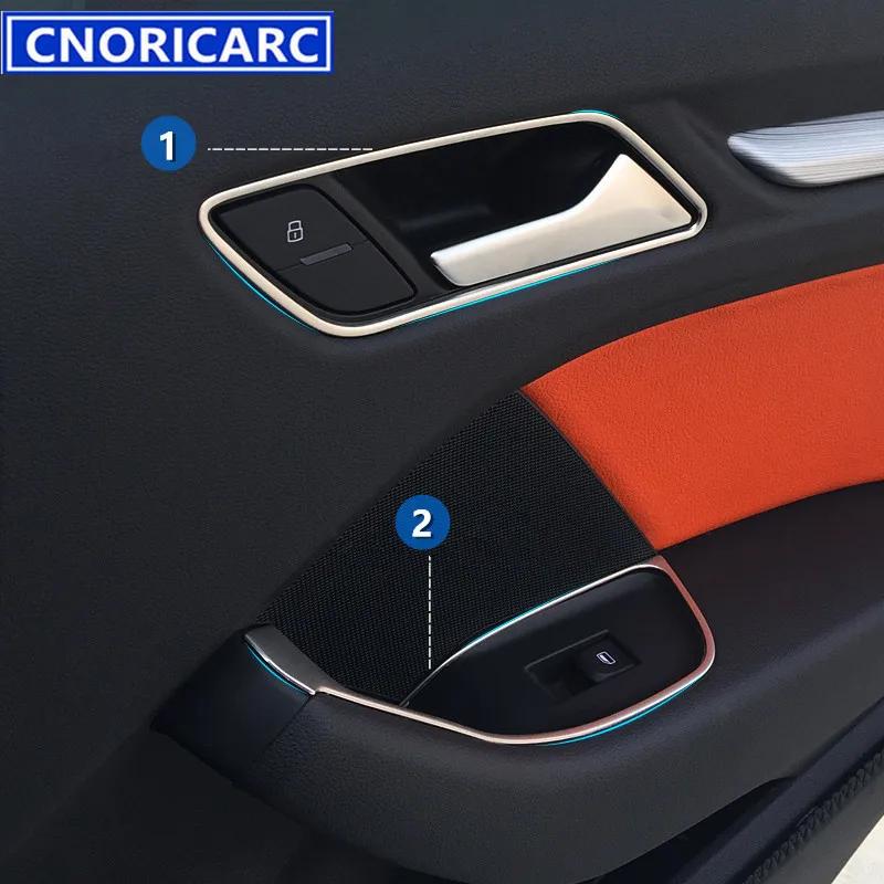 Buy CNORICARC Door Armrest Trim Strip Stainless Steel