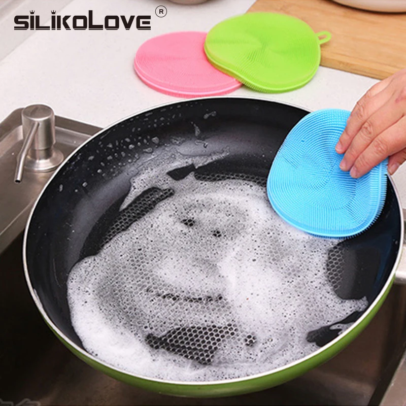 SILIKOLOVE волшебный, резиновый, силиконовый, для мытья посуды, щетка для мытья чаши, чистящие щетки, коврик для мытья посуды, кухонные аксессуары