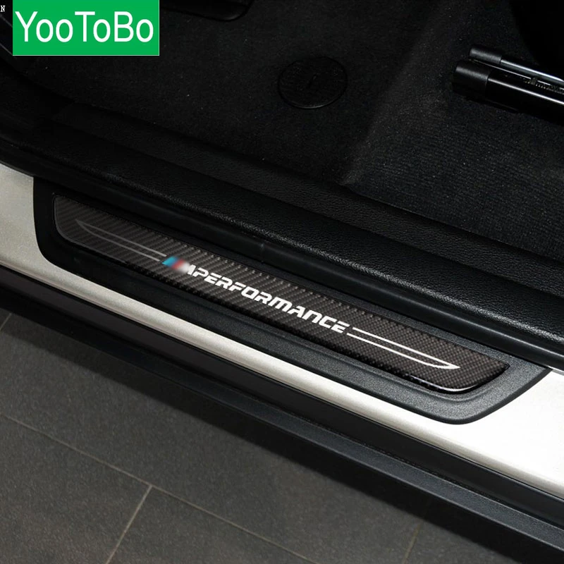 Accessories Door Sill Scuff Plate Guards Carbon Fiber Door Sills