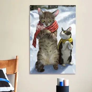 

coloring by numbers cat with scarf digital paint by numbers diy digital painting lovely cartoon cat