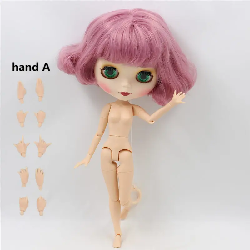 ICY Blyth Обнаженная кукла для серии No. BL1063 розовые волосы матовое лицо суставное тело подходит для DIY Изменение BJD - Цвет: like the picture