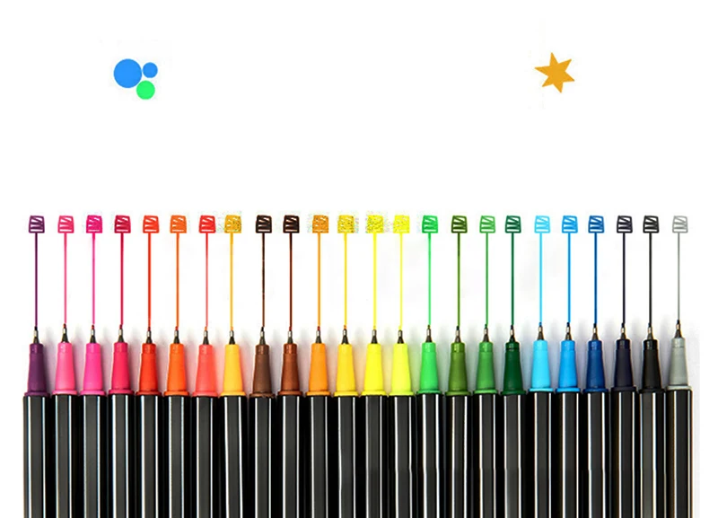 

Marker Pen Signing Graffiti Hook Fiber Pen Fine Line Pens 1set/24 Colors 0.4 Mm Watercolor Pen Superfine Ink Art Children