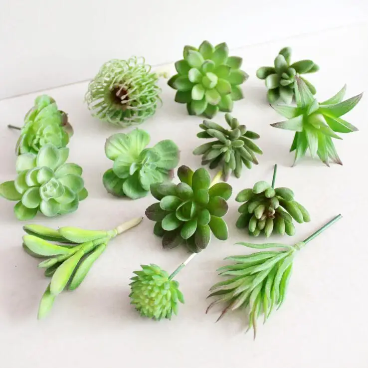 

New Artificial Mini Succulent Plants Landscape Lotus Grass Decorative fake plastic Plant Home table Garden DIY Decoration cactus