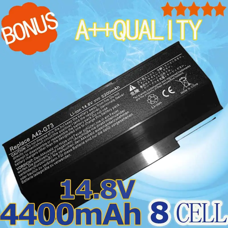 

8cells Laptop Battery for Asus vx7 a42-g73 G73 G73G G73JH G73JW G73S G53 G53J G53S G53SX G53SW A42-G53 G73-52 70-NY81B1000Z