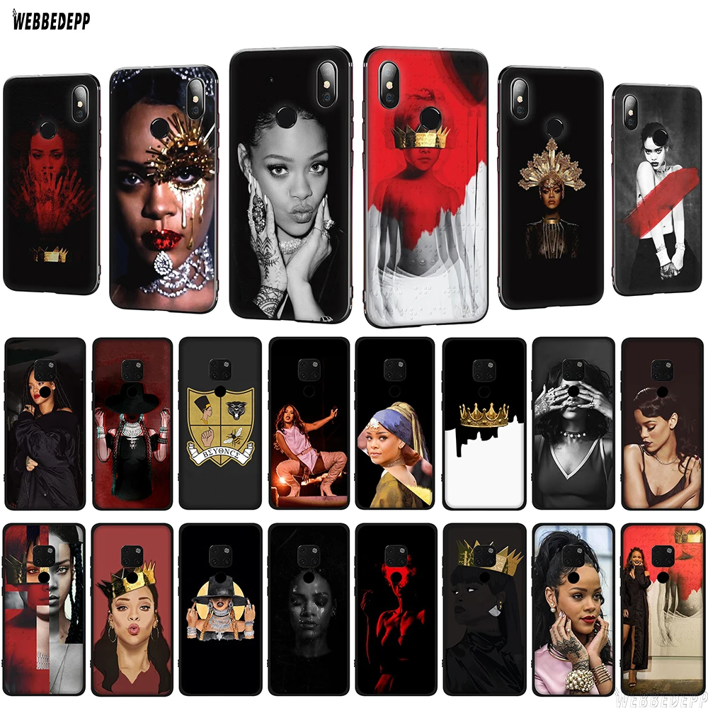 

WEBBEDEPP Queen Rihanna TPU Cover for Huawei P10 P20 P30 Lite Pro Mate 10 20 Lite P Smart 2019 Soft Case