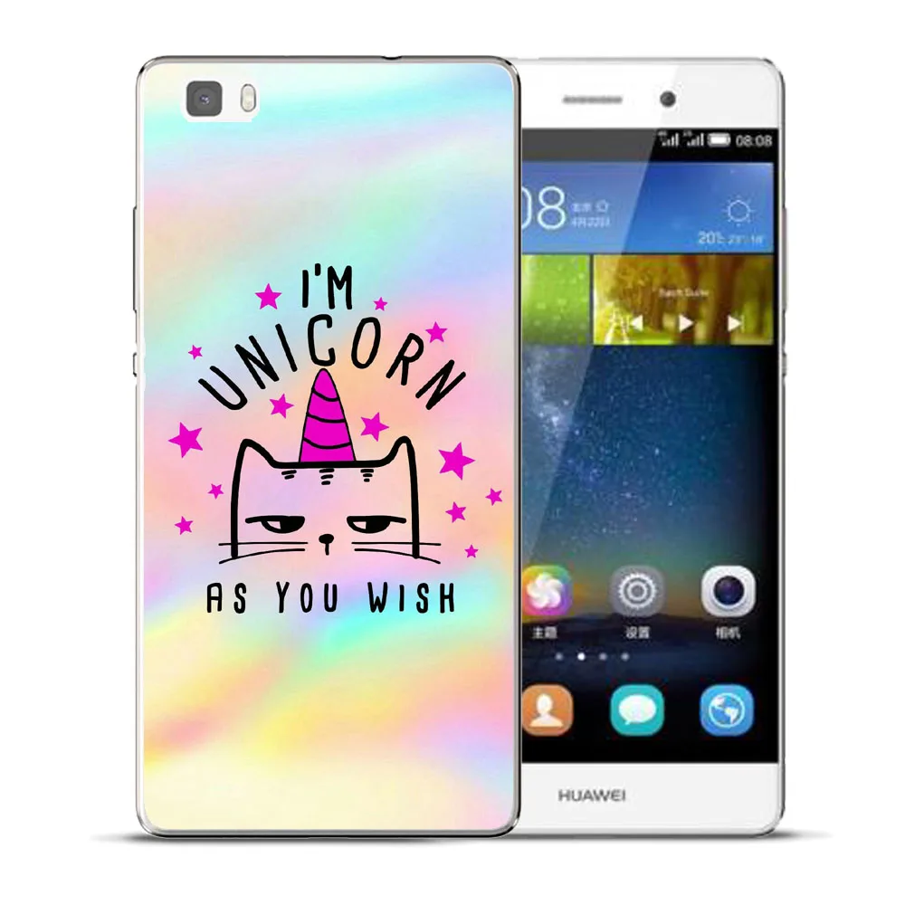 Бегемот Единорог Мягкий силиконовый чехол ТПУ для Huawei P8 P9 P10 P20 Lite Plus Mate 10 Pro Y5 Y6 II Y3
