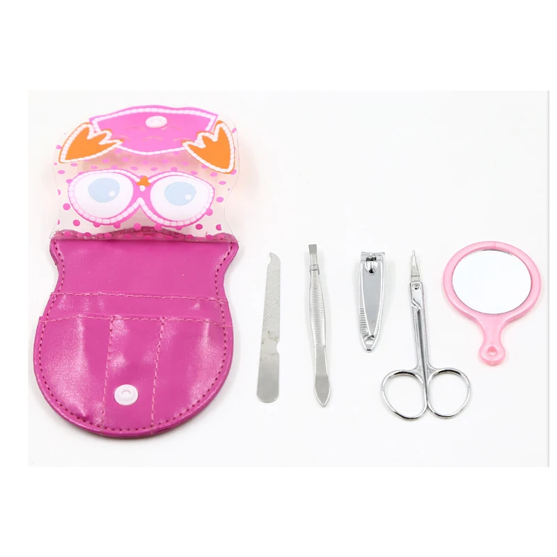 

5Pcs/Set Random Color Owl Shape Cheap Nail Manicure Pedicure Set For Women Men Girl Boy Holiday Birthday Christmas Gift Present