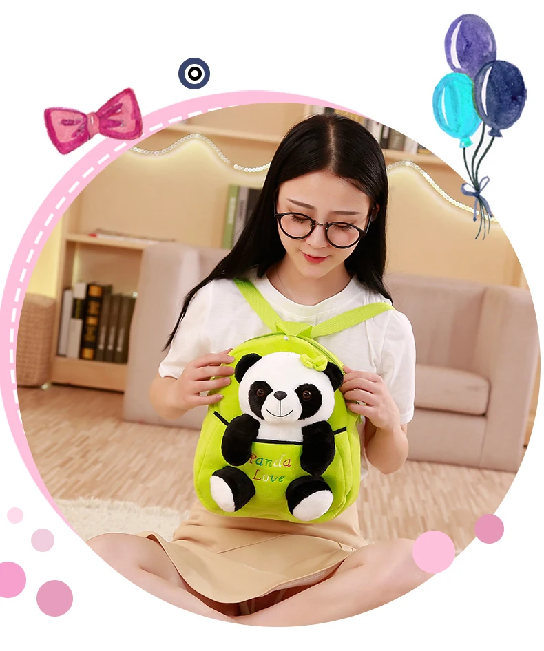 1 шт., детские рюкзаки Kawaii Panda, маленькие плюшевые игрушки для детей, студентов, для девочки, мальчика, ребёнка, мягкие плюшевые куклы, подарок