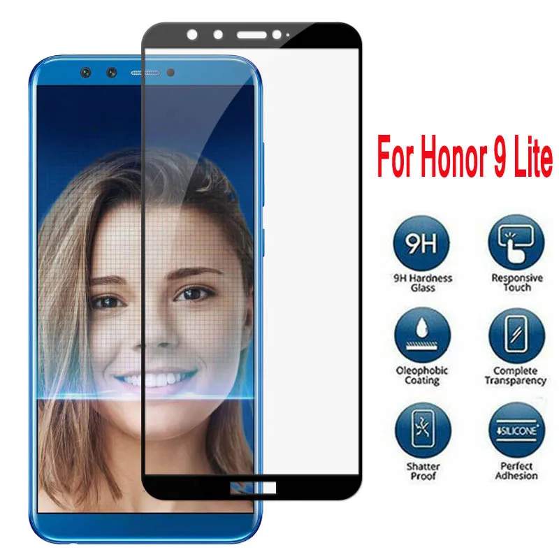 Закаленное 3d-стекло с полным покрытием для Huawei Honor 9 Lite Защитное стекло экрана lite