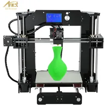 Anet A6 3d Принтер Высокоточный большой размер печати ЖК-дисплей алюминиевая Горячая кровать Настольный 3D печатная машина комплект