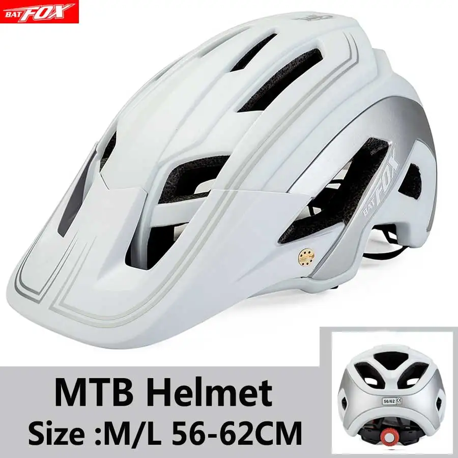 BATFOX велосипедный шлем для мужчин и женщин велосипедный шоссейный горный велосипедный шлем ультралегкий Casco Mtb PC+ EPS интегрально-Формованный велосипедный шлем - Цвет: F-692L-Silver