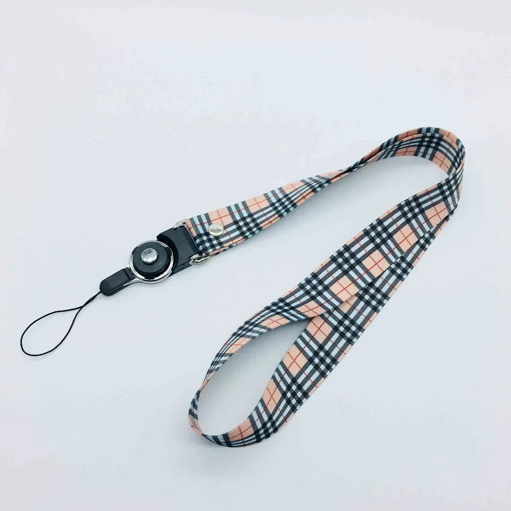 

New Classic Lattice Neck Strap Lanyards for keys ID Card Gym Mobile Phone Straps USB badge holder DIY Hang Rope For Huawei