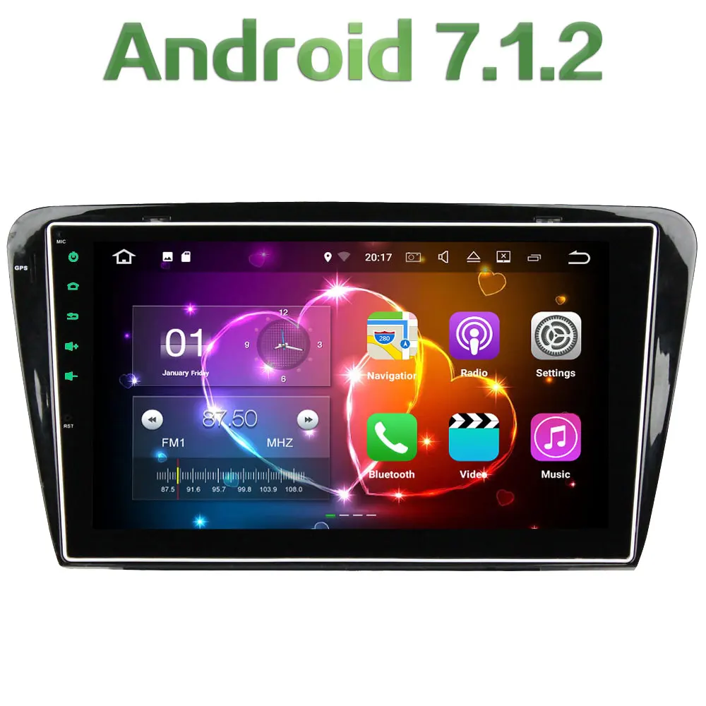 Quad Core 2GB RAM 16GB ROM Android 7 1 2 Stereo Autoradio font b Bluetooth b