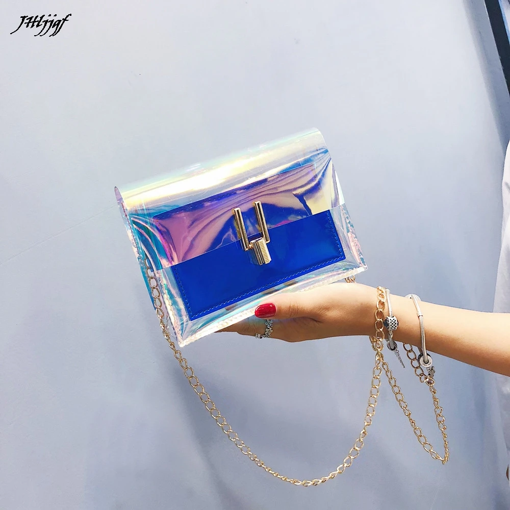 

Fashion Bags For Women 2019 Summer Casual Transparent Crossbody Bags Messenger Shoulder Bag Women Bag Designer Beach Bag