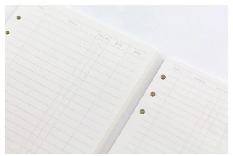 12 A5 A6 A7 Woodfree Printing Paper Planner Inner Pages For Filofax Creative Office Notebook Spiral Filler Papers Binder Inner Page